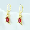 Orecchini pendenti 2023 Trend Ins Zircone intarsiato Dinosaur Stud Simple Cute Gold Color For Women Girls Fashion Jewelry