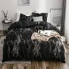 Bedding Sets Modern Marble Pressado Fache -Casa Capa Duvet Casamento Conjunto de cama de casal de casal de casal de casal sem folhas 230522