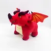 Themberchaud Plush Toy Soft Stuffed 10 Inch Red and Fat Flying Dragon Plushies Cuddly Doll Gift for Movie and Game Fans