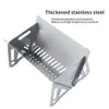 BBQ Grills Portable Folding Grill Heating Stoves Multifunction Camping Barbecue Rack Net Firewood Stove Stainless steel 230522