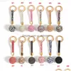 Keychains Lanyards Fashion Rhinestone Keychain Diamond Ball Hanger Lage Decoratie Key Chain Geschenk Keyring Drop Delivery Accessorie Dh63b