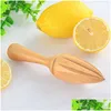 Fruit Vegetable Tools Beech Lemon Juicer Manually Wooden Squeezer Orange Citrus Juice Extractor Reamer 16X3.5Cm Without Lacquer Wa Dhdrs