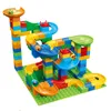 Blocchi 84-504PCS Blocchi di corsa in marmo di piccole dimensioni Maze Ball Track Building Blocks Imbuto di plastica Slide Assemblare Mattoni fai da te Regalo per bambini 230523