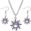 Necklace Earrings Set Bohemian Gothic Celestial Sun Zinc Alloy Pendant Goth Jewelry Gifts For Women Christmas