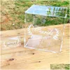 Other Event Party Supplies Ourwarm Clear Acrylic Wedding Card Box With Lock And Sign For Reception Security Money Birthday Baby Sh Dho0U