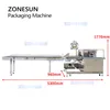 Máquina automática de envasado de flujo horizontal ZONESUN, envasado de productos frescos, verduras, conservación de la frescura de los alimentos, ZS-HY680