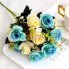 Decorative Flowers 1PC Single Bouquet Fake Flower Simulation Rose Plastic Living Room Decoration Small Ornaments Dried