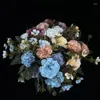 Dekorative Blumen, hochwertige Mini-Nelke, 7 Köpfe, Seide, künstliche Mittelstücke, Hochzeit, Balkon, Tischdekoration für Zuhause, DIY-Blumensträuße
