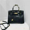 BK Tote Bag 2024 Leisure Women's Lizard Pattern Gold Buckle Cow Leather Fashion Classic One-Shulder Messenger