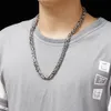 Necklaces Fongten Punk Cool Long Link Chain Necklace for Men Stainless Steel Gold/Silver Color Hiphop Male Fashion Necklaces Jewelry