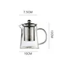 Coffee Tea Tools 350Ml Clear Borosilicate Glass Teapot Tool With Stainless Steel Infuser Strainer Heat Resistant Loose Leaf Teas P Dhlfp