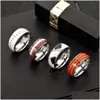 Anelli a fascia Metallo Creativo Calcio Pallacanestro Baseball Sport Accessori moda Drop Delivery Jewelry Ring Dhkqq