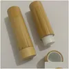 Packing Bottles 5.5Ml Natural Bamboo Lipstick Packaging Bottle Portable Lipsticks Empty Tube Diy Cosmetic Container Drop Delivery Of Dhybv