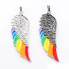 Pendentif Colliers Aile D'ange Pour Hommes Femmes Arc-En-Émail Perles Vintage Européenne Mode Charme Bijoux Bn375 Drop Delivery Pendentifs Dhedp