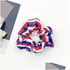 Hair Rubber Bands American Flag Independence Day Decoration Headband Ladies Ring Drop Delivery Jewelry Hairjewelry Dh3Tn