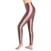 Leggings da donna Pantaloni da donna 2023 Pantaloni sportivi da fitness sexy Shiny Cool Thin Stretch in estate Uomini e donne Stesso paragrafo