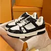 Novo designer de tênis virgil trainer sapatos casuais masculinos femininos couro de bezerro abloh branco verde vermelho azul letras sobreposições plataforma tênis baixo tamanho 36-45