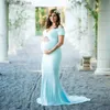 Umstandskleider Elegence Schulterfreies Umstands-Shooting-Kleid, süßes Schwangerschafts-Fotografie-Kleid für Babyparty, schwangere Frauen, Maxikleid, Foto-Requisite T230523