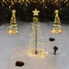 Strings Christmas Garden LED Solar Light String Ground Mounted Star Tree Decoration LightsLED