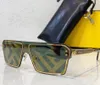 Herenglazen titanium Fe40028U Mens Bruine zonnebril Groene lenzen Goud metalen frame Zonnebril Hardware Luxe Casual bril