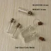 All-match 3ml Mini petites bouteilles en verre flacons bocaux avec bouchons décoratifs bouteille de tube à essai en verre bouché avec liège pour pendentifs mini 50pcs