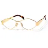 Sunglasses 2023 Women's Fashion Design Polygon Irregular High-End Metal Frame Quality Ladies