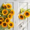 Dekoracyjne kwiaty jednorazowe 5 -calowe jedwabne sztuczna symulacja słonecznika kwiat do dekoracji domu ślubnego