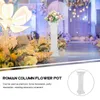 装飾花ウェディングパーティーサプライフラワーポットスタンドガーデンクリアランスのための屋外装飾フラワーフロア花瓶のコラムロード