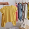 Clothing Sets Kids Home Clothes Brand Solid Color Tracksuits Casual Sports TshirtsShorts Child Girl Two Piece Soft Short Sleeve Pajamas 230522