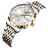 montres montre de luxe entièrement automatique non mécanique avec calendrier étanche en diamant pour hommes d'affaires Marque bracelets en acier inoxydable horloge