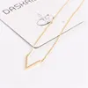 Necklaces Minimalism Chevron V Necklace For Women Collier Mujer Stainless Steel Chain Necklace Pendant Bridesmaid Jewelry