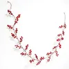 Decorative Flowers 1 Piece/bag 190cm Long Red Berry String Pendant Christmas Tree Decoration Family Party Festival DIY Crafts