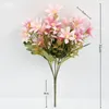 Fiori decorativi 1 bouquet testa di giglio artificiale per San Valentino decorazione di nozze ghirlanda fiori finti
