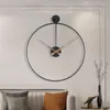 Relojes de pared Reloj decorativo electrónico Diseño moderno Péndulo grande de lujo Decoración 3d Colgante Horloge Murale Home