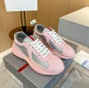 America Cup xl designer sneakers män skor patent läder platt tränare nylon svart mesh sko gummi tränare utomhus löpare sneaker