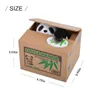 Decoratieve objecten Figurines Panda Coin Box Kids Money Bank Automated Cat Thief Money Boxes Toy Gift for Children Coin Piggy Money Saving Box Home Decor Cute G230523