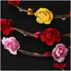 Décoration de fête Clignotant Led Bandeau Rave Guirlande Lumineux Mariage Fleur Couronne Éclairage Guirlande Cadeaux Drop Delivery Maison Jardin Fe Dhulx