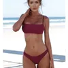 ملابس السباحة للسيدات May Women Beach Mini Bikini Sexy Bandeau Swimsuit Push Up بالإضافة إلى حجم ثونغ Monokini بدلة السباحة الصغيرة