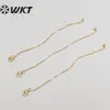 Bracelets WTMPB058 WKT Charming gold plated tiny beads flexible bracelet fashion micropave evil eye beads women bracelet for gift