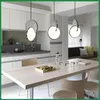 Hangende lampen Noordelijke moderne minimalistische chroom/gouden led hangende lamp keuken woonkamer trappenhuis slaapkamer decoratieve verlichtingsarmaturen