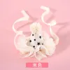 Dog Apparel Pet Cat Fairy Lace Sequin Three-dimensional Birthday Hat Five-pointed Star Headdress Bow Accessories Party