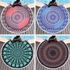 Tapestres mandala redonda tapeçaria de verão toalha de biquíni shawl piquenique tiro tapete manta de tassel bohemia tapetes yoga tapete decoração de casa têxtil