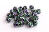 Crystal Kwoi Vita 12mm 20 mm schwarzer Limetten lila Konfetti Farbe Chunky Harz Strass -Perlen Ball für Kinder Schmuck