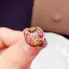 Кластерные кольца модные конфеты Color Tourmaline Gemstone Кольцо для женского орнамента в стиле цветов натуральный драгоценный камень Real 925 Silver Girl подарок