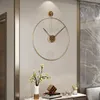 Relojes de pared Reloj decorativo electrónico Diseño moderno Péndulo grande de lujo Decoración 3d Colgante Horloge Murale Home