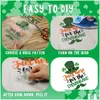 Naaien Notions Tools St.Patricks Day Iron on Transfer Cutees Decals Appliques Sticker voor t -shirts kledingtas kussens ers diy decor dhvyt