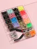 Crystal 1BOX Mix Polymer Clay Flat Beads Acrylic Letter Spacer Beads Jewelry Making Kits for Bracelet Necklace DIY Kits Sets