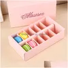 Present Wrap Candy Color Aron Cake Box Biscuit Muffin Boxes 20x11x5cm matförpackningar presenter Pappersdessert leveranser Drop Delivery Home GA DHFHC