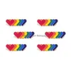 Party Favor Long Rainbow Brosch Heart Shaped Iron Fjäril Buckle Lapel Pin Kläder Krage Söt Creative Badge Drop Delivery Home Dhhy6