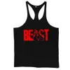 Men's Tank Tops Men's Gym Workout Bodybuilding Printed Muscle Stringer Extreme Y Back Fitness Tank Tops 230522